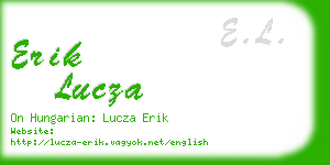 erik lucza business card